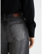 Core Ripple Straight Jeans  — Absolute Black detail shot of fabric and craftsmanship by Scotch & Soda