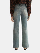 the-glow-bootcut-jeans-dirty-bertie detail shot by Scotch & Soda