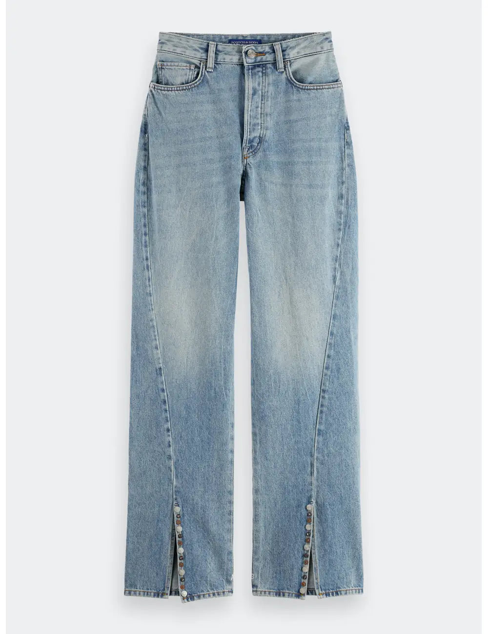 Ripple Straight Jeans flat lay front view by Scotch & Soda
