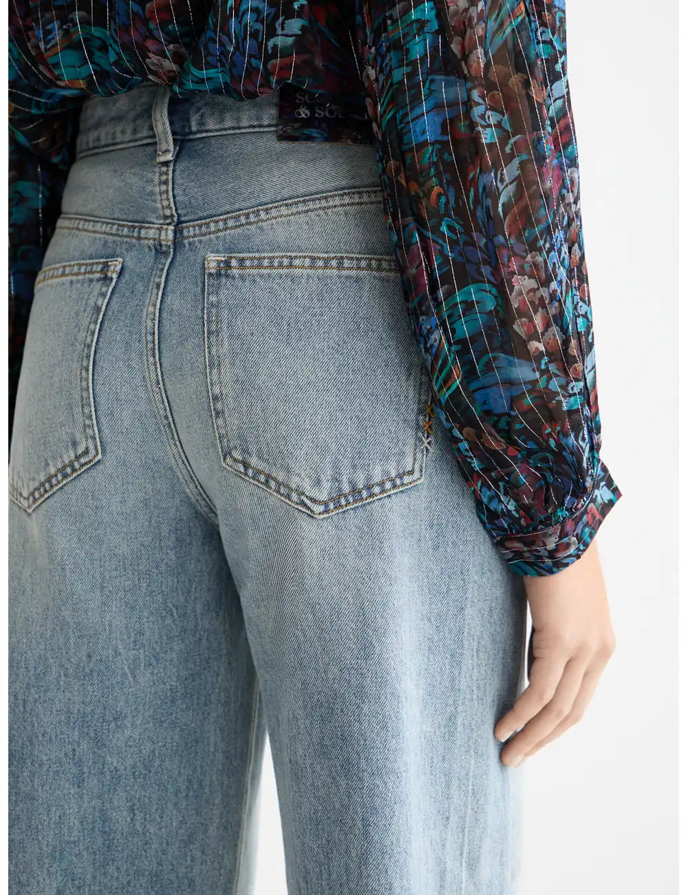 Ripple Straight Jeans detail shot showing fabric and craftsmanship by Scotch & Soda