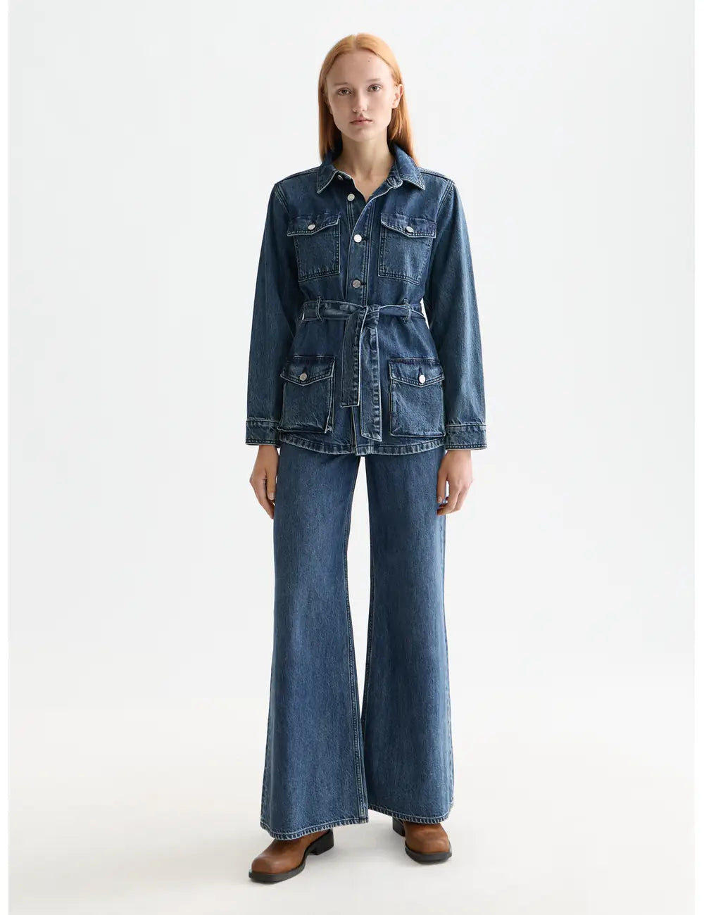 Wide Leg Jeans full model shot showing overall fit by Scotch & Soda