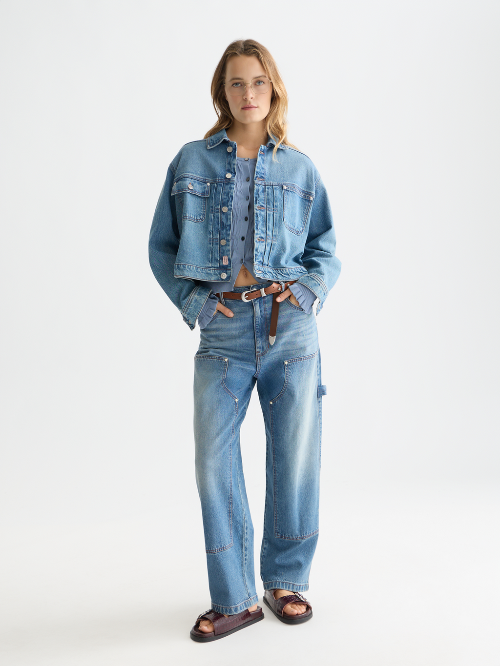 Raine high rise wide leg denim