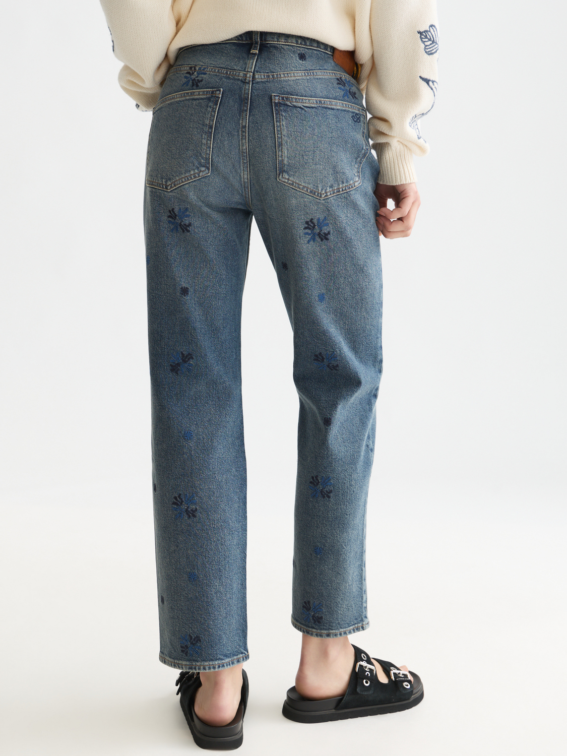 The Sky high rise straight denim