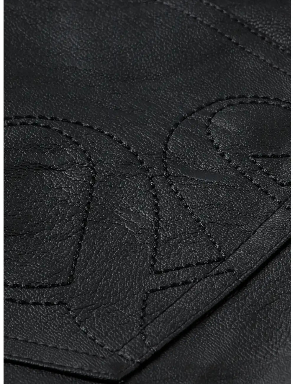 High Rise Faux Leather Short detail shot of fabric and craftsmanship by Scotch & Soda