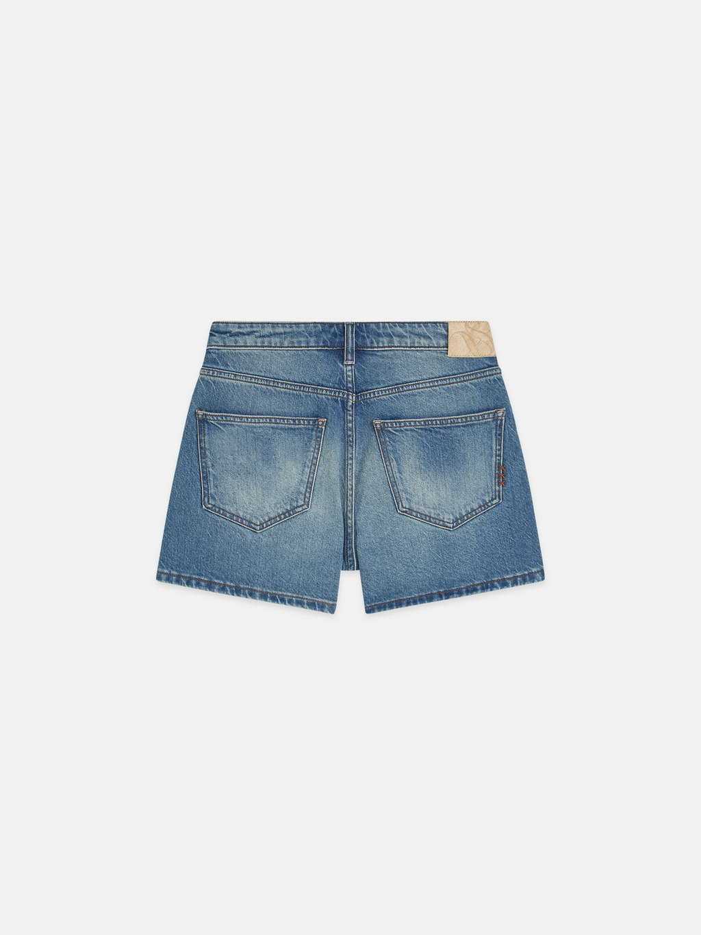 A-line denim shorts