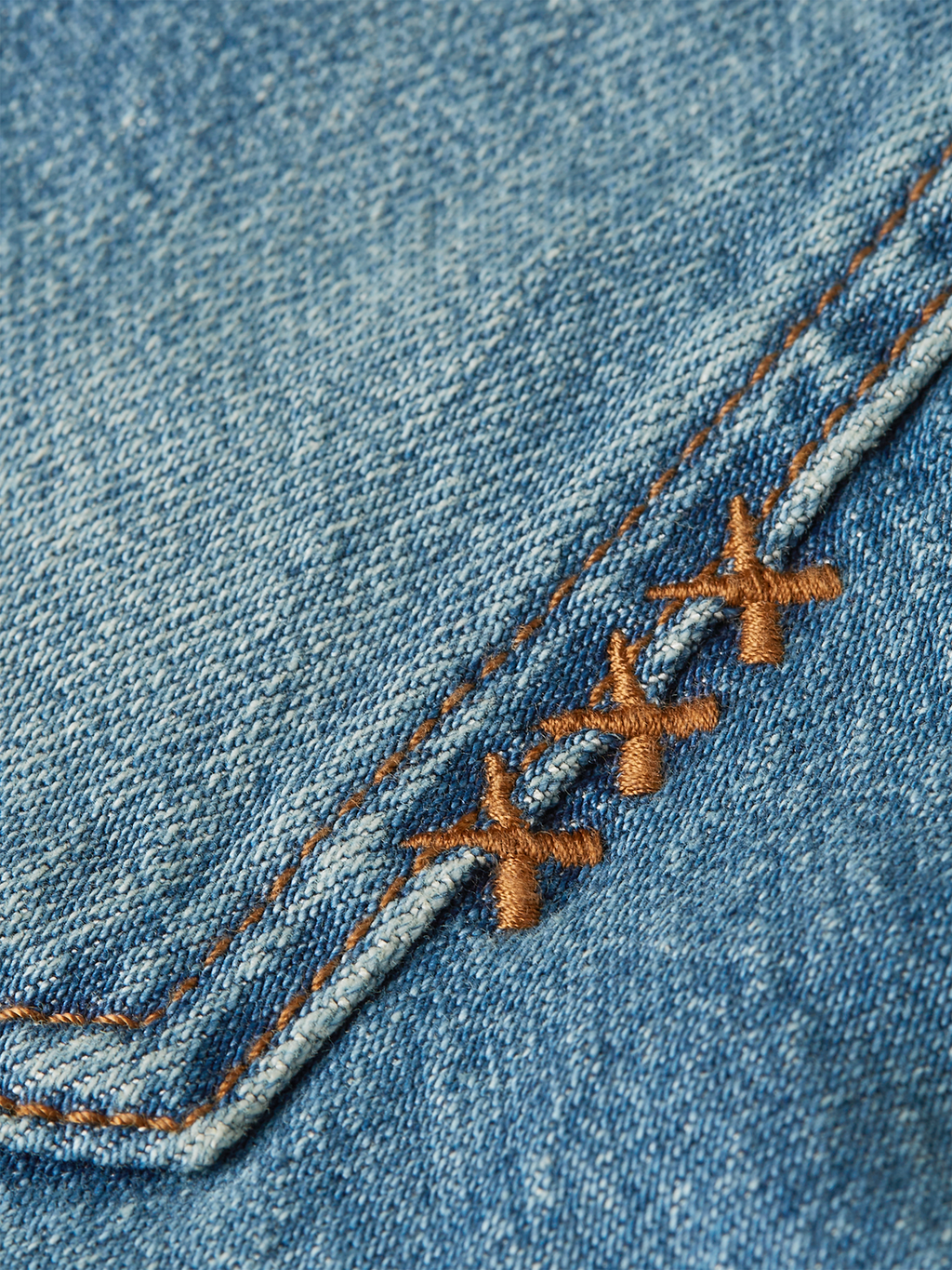 A-line denim shorts