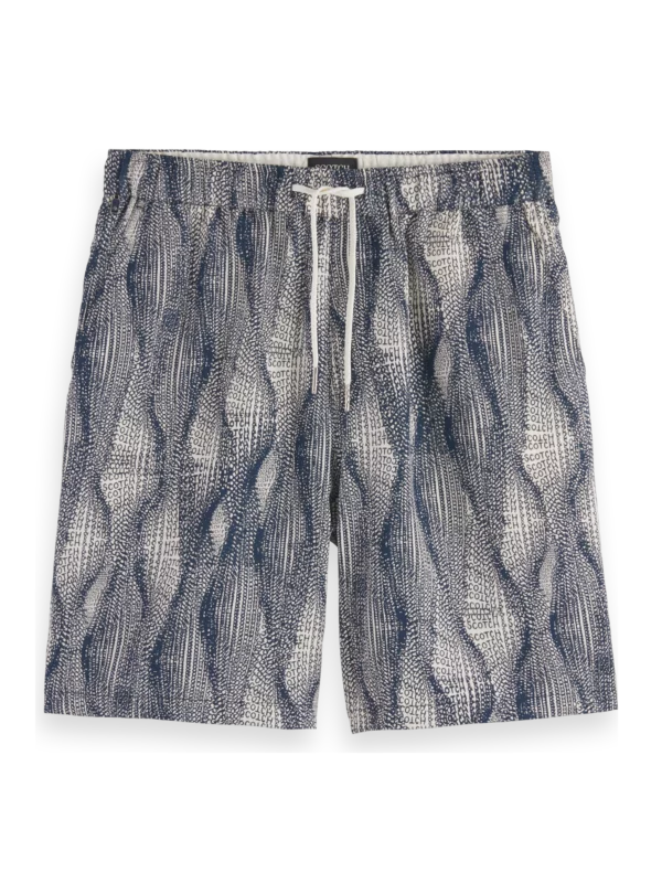 Printed Tencel Regular Fit Bermuda Short