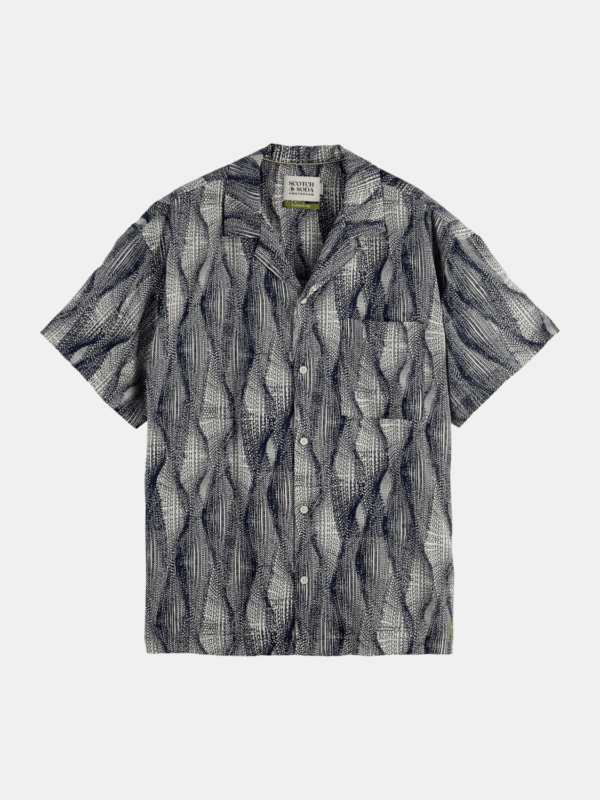 Printed Short-Sleeved Tencel Shirt