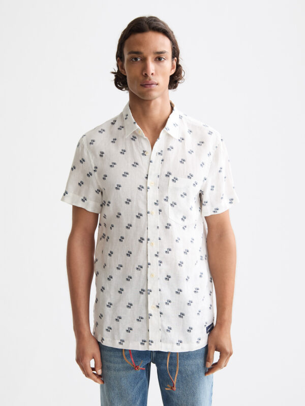 Regular-fit all-over printed shirt
