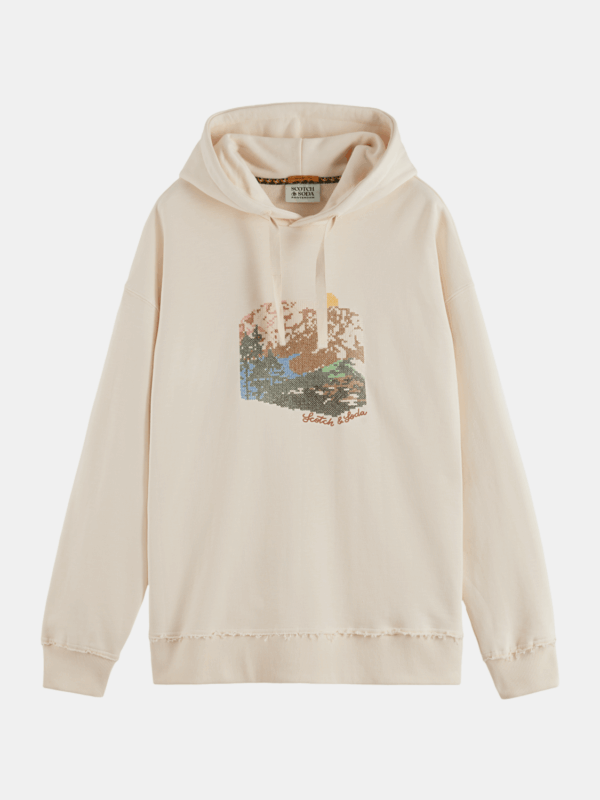 Loose Fit Embroidered Artwork Hoodie