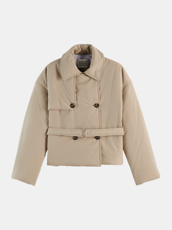 Lightweight Padded Poplin Trench