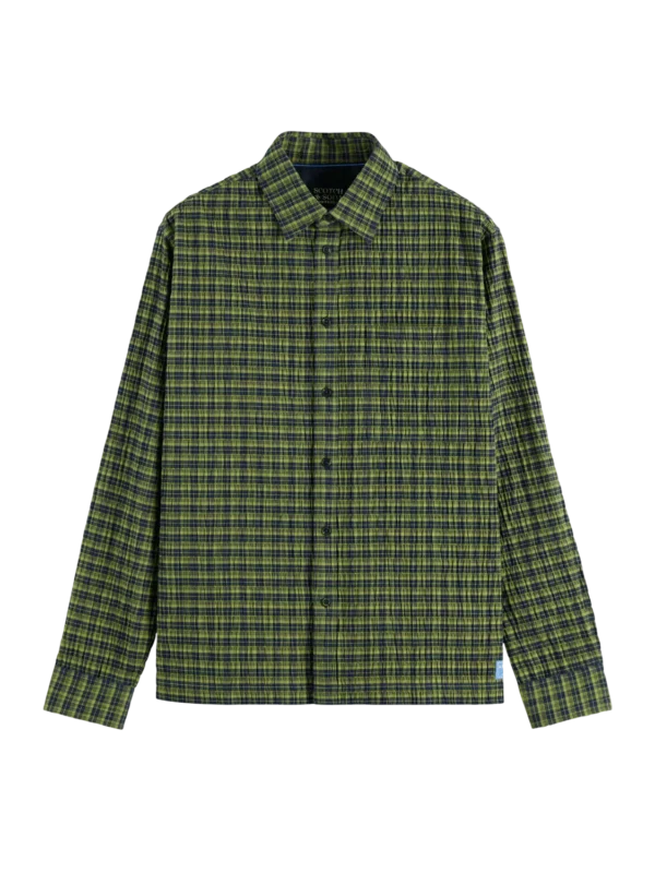 Crinkle Checked Shirt
